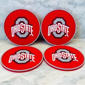 Ohio State Red Coasters Set of 4 NWOT